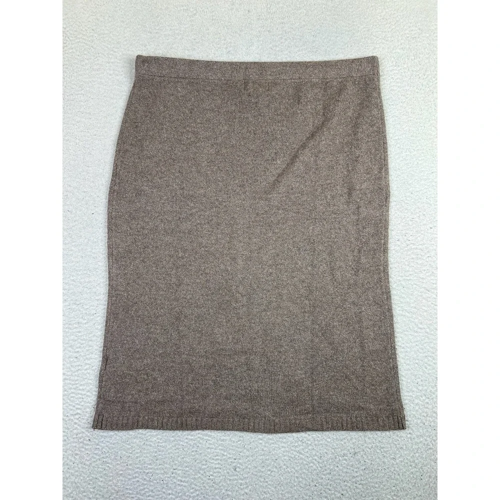 Old Navy Skirt Womens 2X Brown SoSoft Midi Knit Pull On Stretch Casual